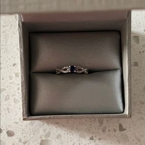 Sapphire and diamond Promise Ring